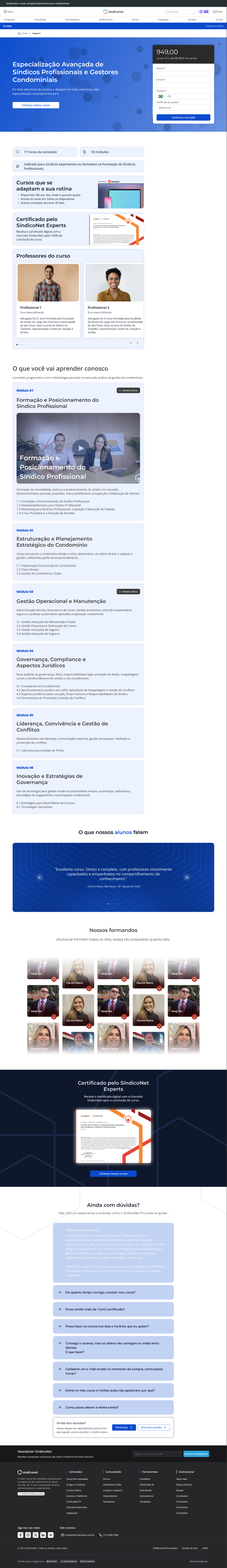 Cursos · Formação